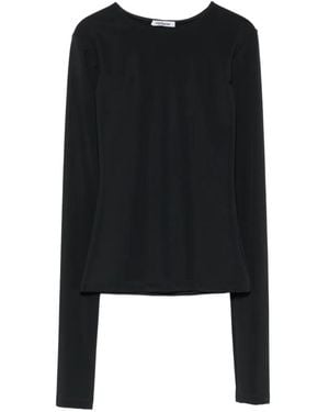 Parlor Top Met Lange Mouwen - Zwart