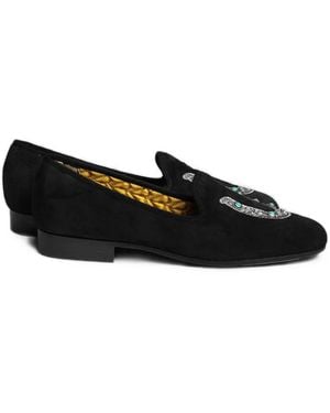 Fortela Broadway Horse Loafer Aus Wildleder - Schwarz