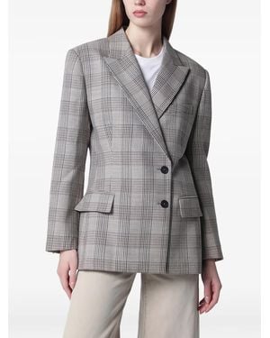 Anine Bing Aretha Geruite Blazer - Grijs