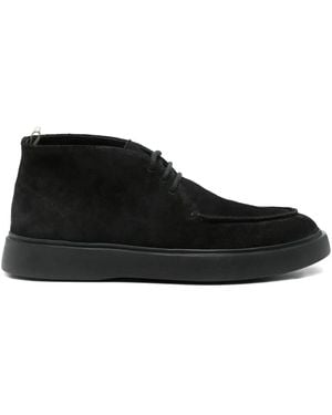 Officine Creative Suede Lace-Up Boots - Black