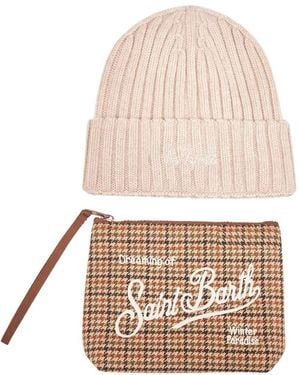 MC2 Saint Barth Conjunto De Gorro Wengen Y Bolso De Mano Aline - Blanco