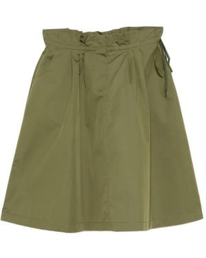 Dice Kayek Falda Midi Fruncida - Verde