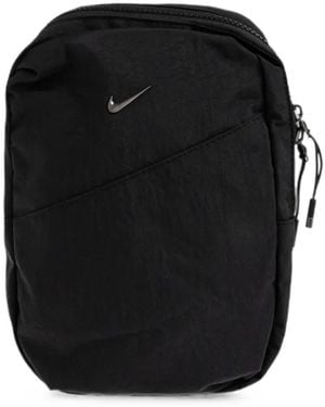 Nike Aura Logo-Plaque Crossbody Bag - Black