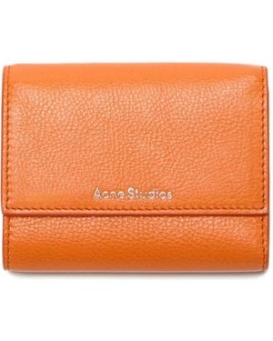 Acne Studios Logo-Print Leather Wallet - Black