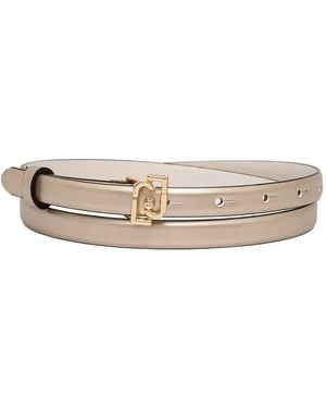 Liu Jo Logo Buckle Belt - White
