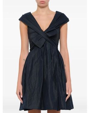 Lanvin Bow-Detail Pleated Dress - Black