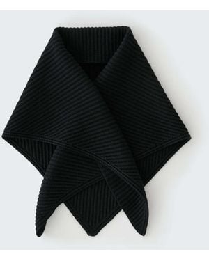 Studio Nicholson Isos Ribbed-Knit Scarf - Black