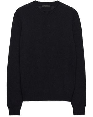 Prada Jersey con logo triangular - Negro