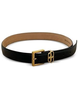 Balenciaga Bb Loop Leather Belt - Black