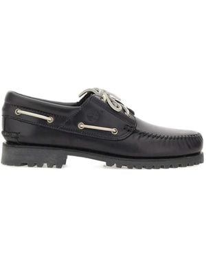 Timberland Road Trip 3-Eye Lug Handsewn Boat Shoes - Black