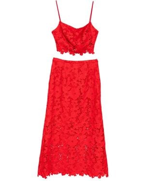 BLAKLACE Conjunto Con Bordado Floral - Rojo