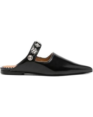 Toga Mules En Cuir - Black