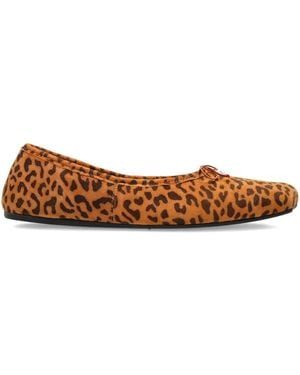 Vivienne Westwood Leopard Print Bow Sneakers - Brown