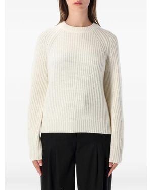 Lisa Yang Ribbed-Knit Raglan-Sleeve Sweater - White