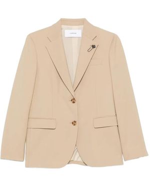 Lardini Rocco Flower-Detail Blazer - Natural
