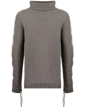 Boris Bidjan Saberi ホイップステッチ セーター - グレー