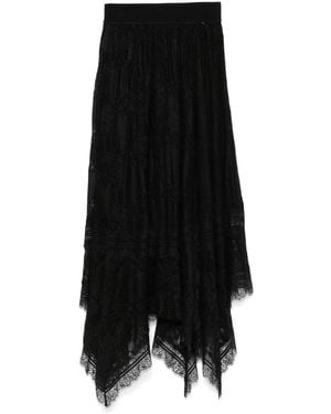 Nissa Lace Midi Skirt - Black