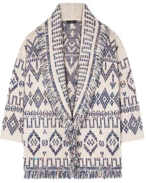 ALANUI カーディガン ALANUI Madurai fringed striped cotton-blend cardigan | NET-A