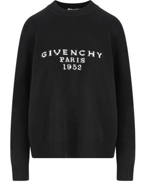 Givenchy Jersey Con Logo En Intarsia - Negro