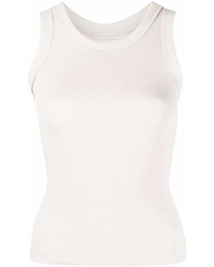 Styland Ribbed Slim-Cut Vest - White