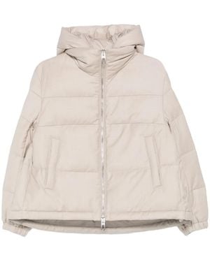 DUNO Quilted Hooded Jacket - Natural