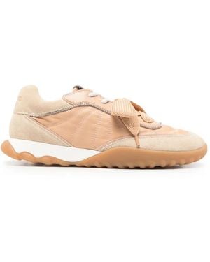 Pinko Gea Appliqué Lace-Up Trainers - Pink