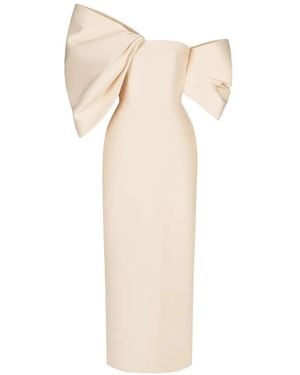 Montsand Bow-Detail Off-Shoulder Midi Dress - White