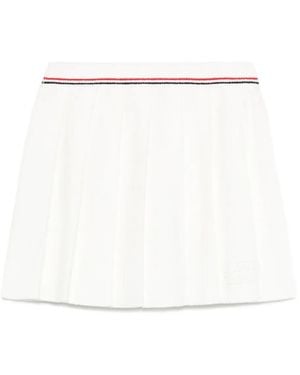 Miu Miu Cotton-blend pleated skirt - Blanco