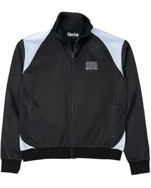 Sinclair Smt190 Logo-Embroidered Paneled Track Jacket - Black