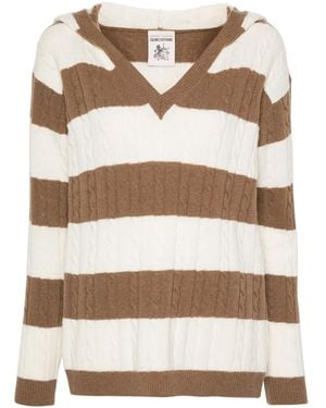 Semicouture Striped Jumper - Natural