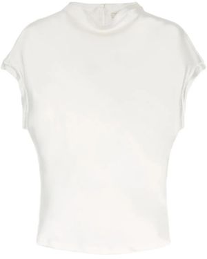 Ports 1961 Mock-Neck Short-Sleeve Top - White