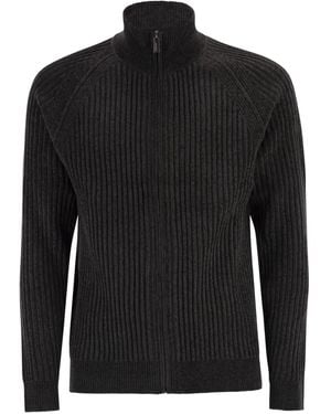 Roberto Ricci Designs Velvet Rave Cardigan Mit Reißverschluss - Schwarz