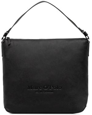 Marc O' Polo Debossed-Logo Tote Bag - Black