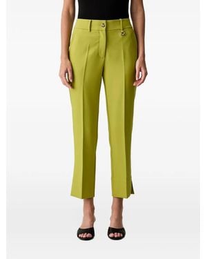 Joop! Logo-Waistband Cropped Trousers - Yellow