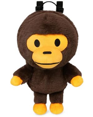 *BABY MILO® STORE BY *A BATHING APE® Large Baby Milo Plush Backpack - Orange