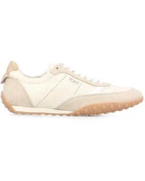 Tod's Perforated Panelled Trainers - Natural