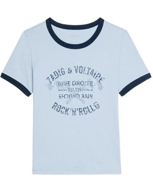 Zadig & Voltaire Woos ラインストーン Tシャツ - ブルー