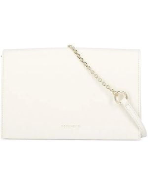 Coccinelle Pebbled-Leather Clutch Bag - Natural