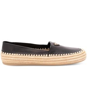 Prada Leren Espadrilles - Wit