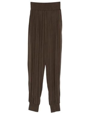 Balmain Shirred Trousers - Brown