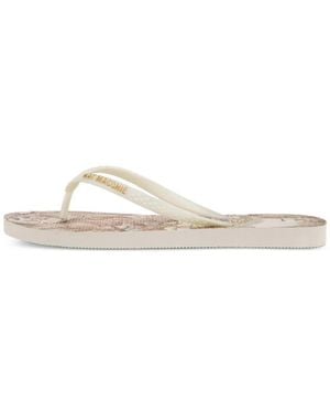Kat Maconie Sola Leaf-Print Flip-Flops - White