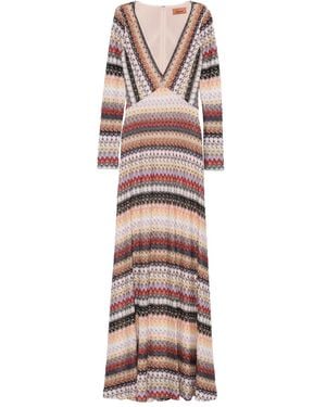Missoni Zigzag-Woven Dress - Natural