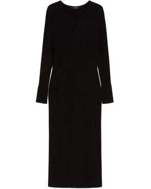 Weekend by Maxmara Ribbed Knit Dress - Black