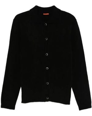 Barena Button-Front Polo-Neck Cardigan - Black
