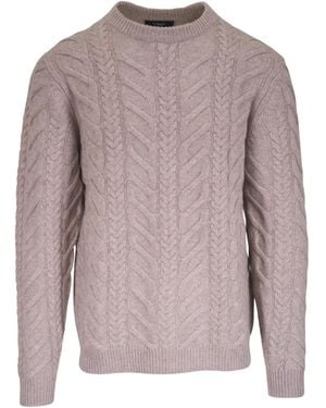 Kinross Cashmere Cable-Knit Jumper - Grey