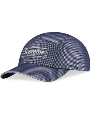 Supreme Baseballkappe Aus Metallic-Mesh - Blau