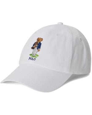 Polo Ralph Lauren Embroidered-Logo Wimbledon Cap - White