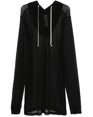パーカー・フーディ Rick Owens Semi-Transparent Black Hoodie Rick Owens Drkshdw - Hollywood Oversized Hoodie | HBX