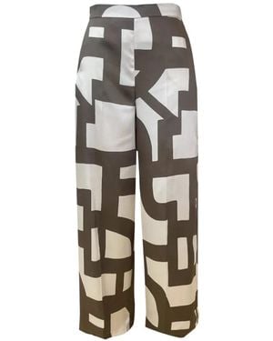 Marella Emmalbero Geometric Print Pants - White