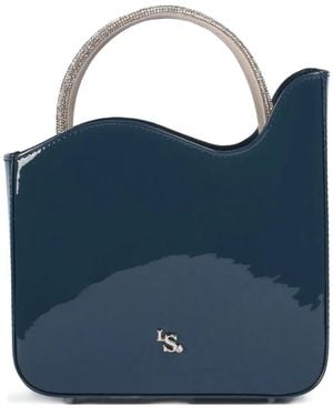Le Silla Ivy ビジュートリム ハンドバッグ S - ブルー